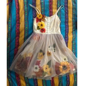 Fall cute custom tulle prom party dress